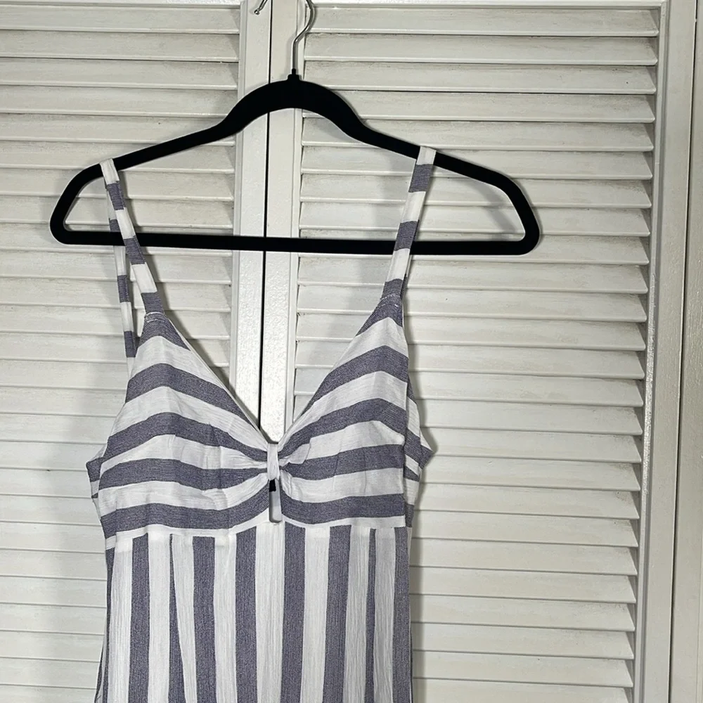 Lira, Caya Jumpsuit, white and blue, size: L.
